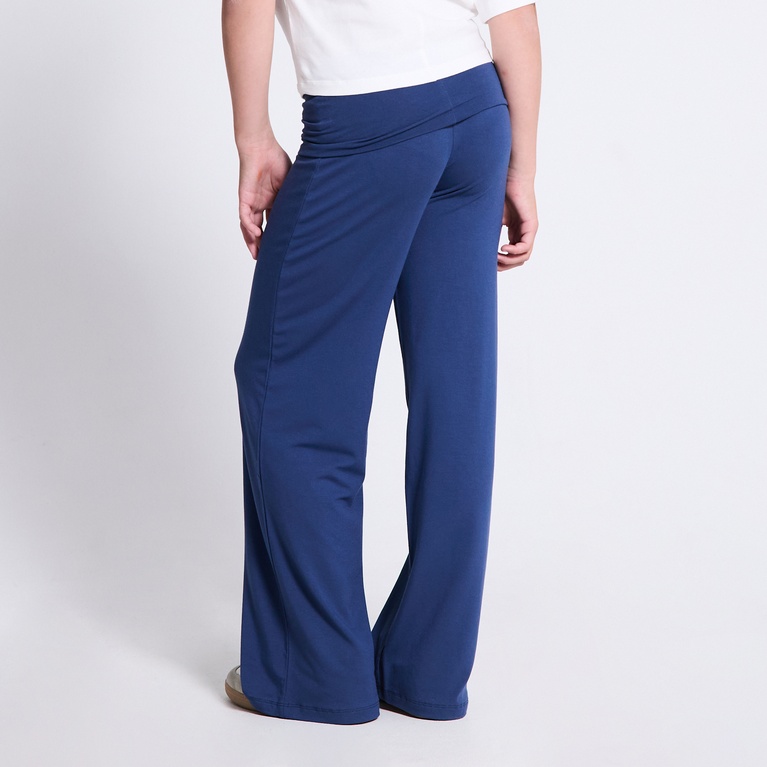 Foldable wide pants "Eleni star" Navy